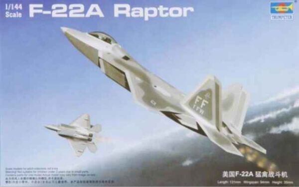 Збірна модель винищувача F-22A Raptor детальное изображение Самолеты 1/144 Самолеты