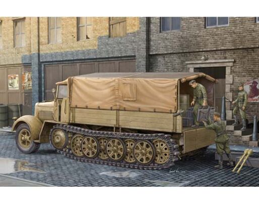 Scale model 1/35 German Sd.Kfz.7 Mittlere Zugkraftwagen 8t (late version) Trumpeter 01507 детальное изображение Автомобили 1/35 Автомобили