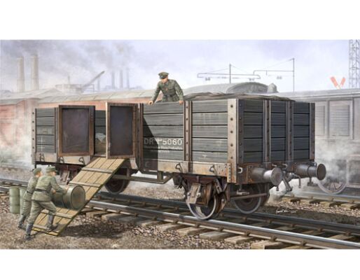 Збірна модель німецької залізничної гондоли детальное изображение Железная дорога 1/35 Железная дорога