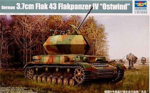 Збірна модель німецького зенітного танку 3.7cm Flak 43 Flakpanzer IV “Ostwind” детальное изображение Бронетехника 1/35 Бронетехника