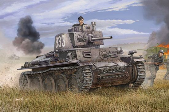Сборная модель 1/35 Немецкий танк PzKpfw 38(t) Ausf.E/F Трумпетер 01577 детальное изображение Бронетехника 1/35 Бронетехника
