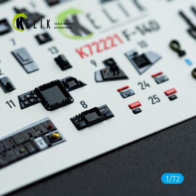 Grumman F-14 D Super Tomcat 3D декаль інтер'єр для комплекту Academy 1/72 KELIK K72221 детальное изображение 3D Декали Афтермаркет