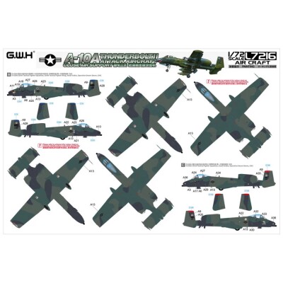 Збірна модель 1/72 Літак Fairchild Republic A-10 A Thunderbolt II Great Wall Hobby L7216 детальное изображение Самолеты 1/72 Самолеты