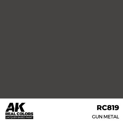 Акрилова фарба на спиртовій основі Gun Metal / Збройовий метал АК-interactive RC819 детальное изображение Real Colors Краски