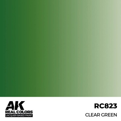 Акриловая краска на спиртовой основе Clear Green / Прозрачный зеленый АК-интерактив RC823 детальное изображение Real Colors Краски