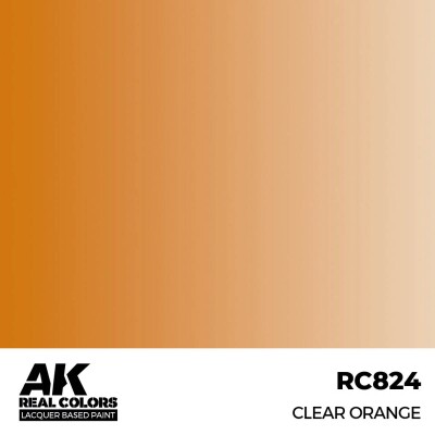 Акриловая краска на спиртовой основе Clear Orange / Прозрачный Оранжевый АК-интерактив RC824 детальное изображение Real Colors Краски