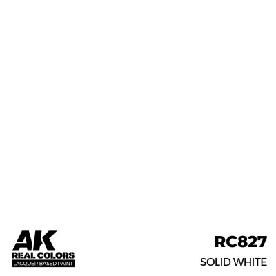 Акриловая краска на спиртовой основе Solid White / Сплошной белый АК-интерактив RC827 детальное изображение Real Colors Краски