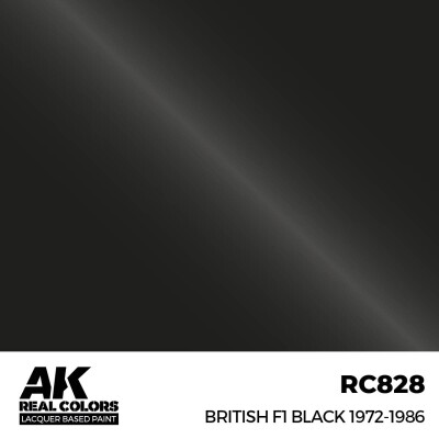 Акриловая краска на спиртовой основе British F1 Black 1972-1986 АК-интерактив RC828 детальное изображение Real Colors Краски