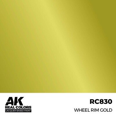 Акриловая краска на спиртовой основе Wheel Rim Gold / Золотой АК-интерактив RC830 детальное изображение Real Colors Краски