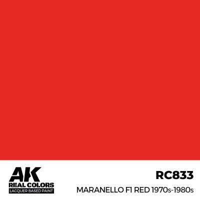Акриловая краска на спиртовой основе Maranello F1 Red 1970-1980 АК-интерактив RC833 детальное изображение Real Colors Краски