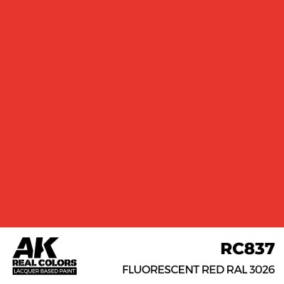 Акрилова фарба на спиртовій основі Флуоресцентний червоний RAL 3026 AK-interactive RC837 детальное изображение Real Colors Краски