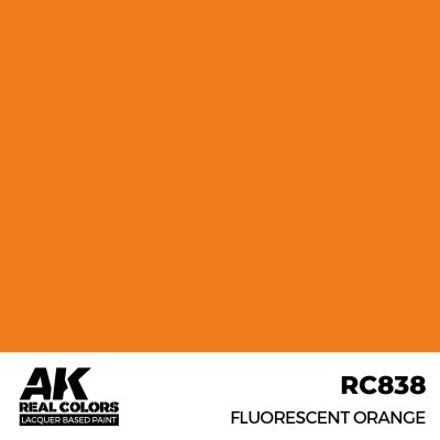 Акриловая краска на спиртовой основе Флуоресцентный оранжевый АК-интерактив RC838 детальное изображение Real Colors Краски