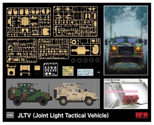 Збірна модель 1/35 Легка тактична машина JLTV Rye Field Model RM-5090 детальное изображение Автомобили 1/35 Автомобили