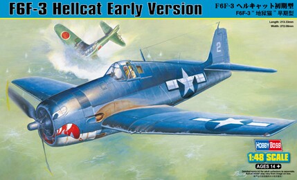 Збірна модель 1/48 Літак Grumman F6F-3 Hellcat рання версія HobbyBoss 80338 детальное изображение Самолеты 1/48 Самолеты