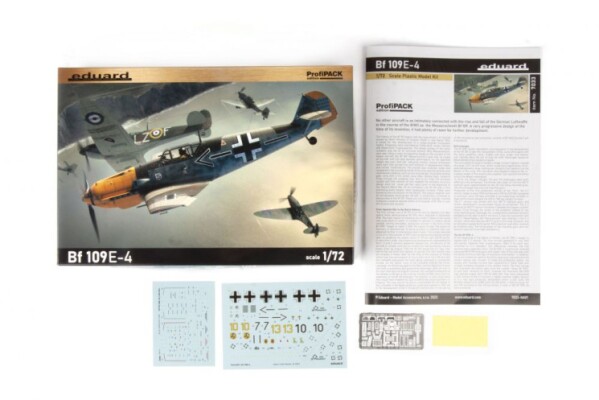 Сборная модель 1/72 Самолет Мессершмитт Bf 109E-4 Profipack Edition Эдуард 7055 детальное изображение Самолеты 1/72 Самолеты