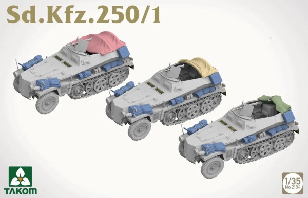 Збірна модель 1/35 Бронетранспортер Sd.Kfz.250/1 Takom 2184 детальное изображение Бронетехника 1/35 Бронетехника