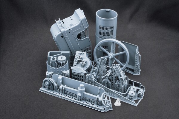 3D-печатная масштабная модель 1/16 1901 Burrell Compound Traction Engine ScaleX SX-16001 детальное изображение Гражданская техника 