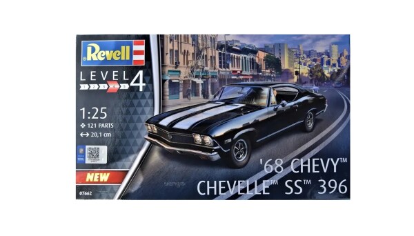 Збірна модель 1/25 Автомобіль 1968 Chevy Chevelle SS 396 Revell 07662 детальное изображение Автомобили 1/25 Автомобили