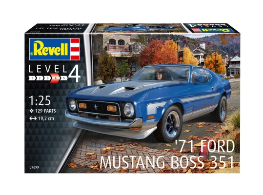 Scale model 1/25 Car 71 Mustang Boss 351 Revell 07699 детальное изображение Автомобили 1/25 Автомобили