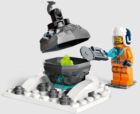 Конструктор LEGO City Арктический исследовательский грузовик и передвижная лаборатория 60378 детальное изображение City Lego