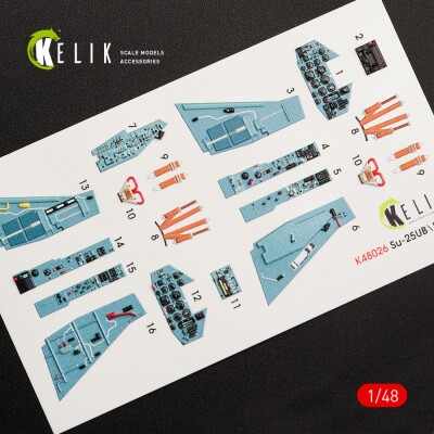 SU-25UB 3D декаль интерьер для комплекта Smer/KP 1/48 КЕЛИК K48026 детальное изображение 3D Декали Афтермаркет