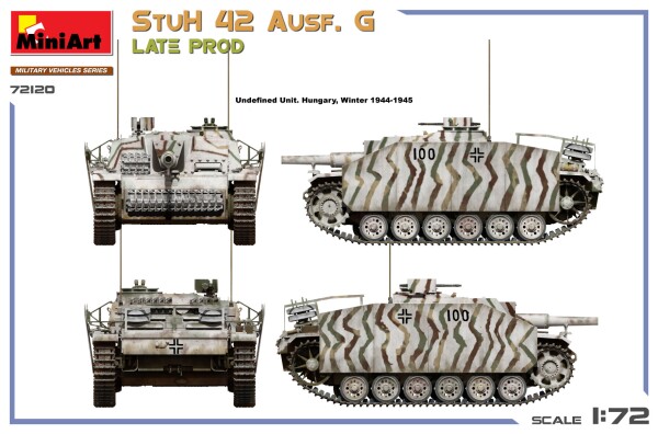 Сборная модель 1/72 САУ StuH 42 Ausf. G Позднее производство MiniArt 72120 детальное изображение Бронетехника 1/72 Бронетехника