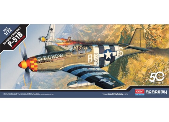 Збірна модель 1/72 Літак P-51B Mustang Academy 12464 детальное изображение Самолеты 1/72 Самолеты