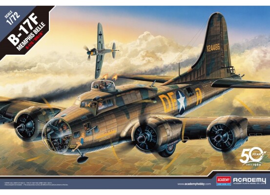 Збірна модель 1/72 Літак B-17F MEMPHIS BELLE Academy 12495 детальное изображение Самолеты 1/72 Самолеты
