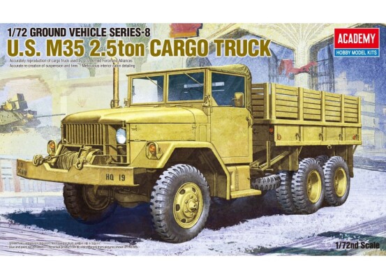 Збірна модель 1/72 Американський вантажний автомобіль M35 вантажопідйомністю 2,5 тонни Academy 13410 детальное изображение Автомобили 1/72 Автомобили