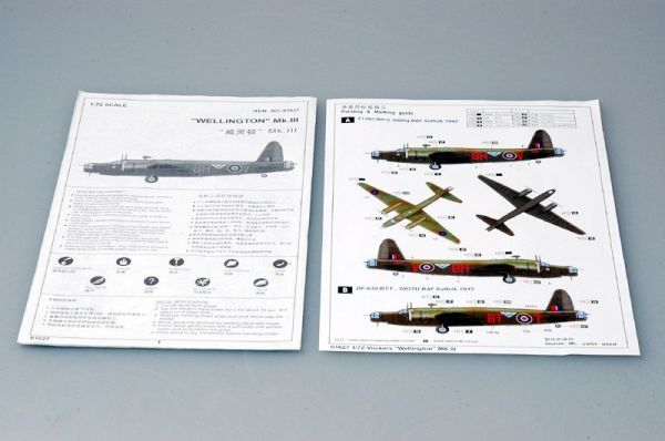 &gt;
  Збірна модель 1/72
  Англійський
  бомбардувальник
  Wellington Mk.3 Trumpeter 01627 детальное изображение Самолеты 1/72 Самолеты