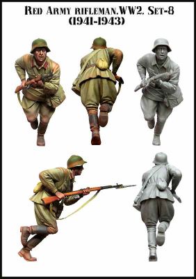 Red Army rifleman. WW2 ( 1941-1943)  Set-8 детальное изображение Фигуры 1/35 Фигуры