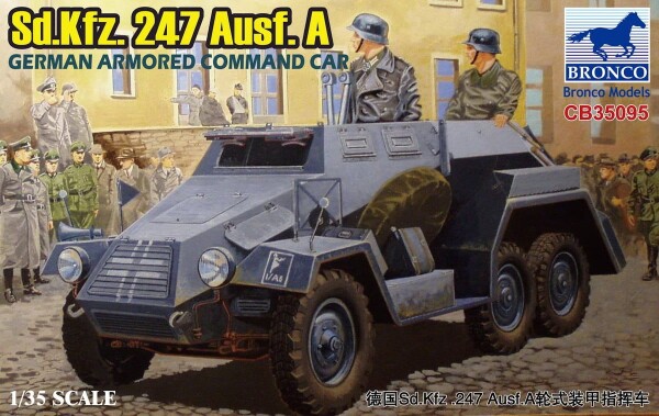 Scale model 1/35 German armored command vehicle Sd.Kfz.247 Ausf.A Bronco 35095 детальное изображение Бронетехника 1/35 Бронетехника