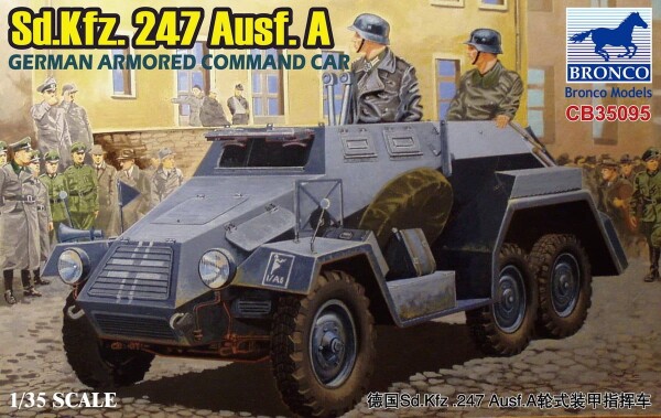 Сборная модель 1/35 немецкий бронированный командирский автомобиль Sd.Kfz.247 Ausf.A Бронко 35095 детальное изображение Бронетехника 1/35 Бронетехника