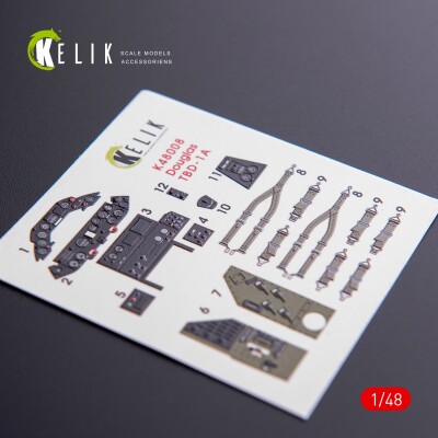 TBD-1A Douglas 3D interior decal for GWH kit 1/48 KELIK K48008 детальное изображение 3D Декали Афтермаркет