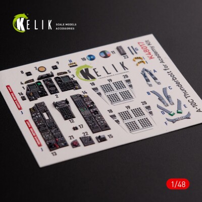 A-10C &quot;Thunderbolt&quot; 3D interior decal for Academy kit 1/48 KELIK K48017 детальное изображение 3D Декали Афтермаркет