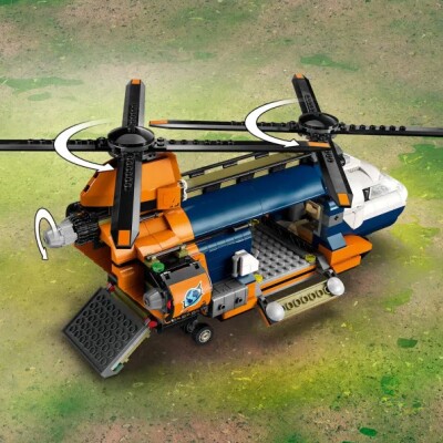 Конструктор LEGO City Вертоліт у базовому таборі для дослідження джунглів 60437 детальное изображение City Lego