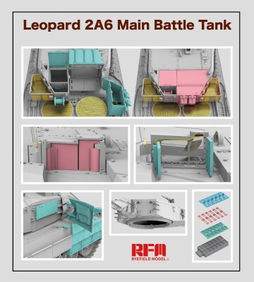 Збірна модель 1/35 Танк Leopard 2A6 RFM RM-5065 детальное изображение Бронетехника 1/35 Бронетехника