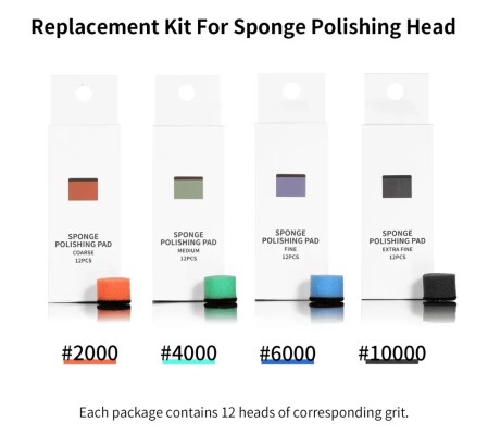 Set of polishing sponges #6000 (Fine) (12 pcs) DSPIAE SPP-03 детальное изображение Разное Инструменты