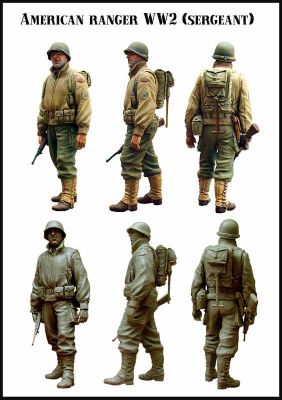  American Ranger WW2 детальное изображение Фигуры 1/35 Фигуры