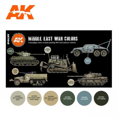 MIDDLE EAST WAR COLORS 3G / Набір фарб для техніки Близького Сходу детальное изображение Наборы красок Краски