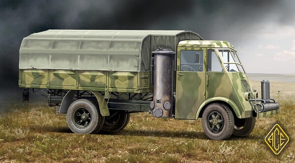 Збірна модель 1/72 Французька 3,5 т вантажівка газогенератор Gazifier AHN ACE 72532 детальное изображение Автомобили 1/72 Автомобили