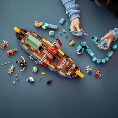 Конструктор LEGO Creator Корабель вікінгів та Мідгардський змій 31132 детальное изображение Creator Lego