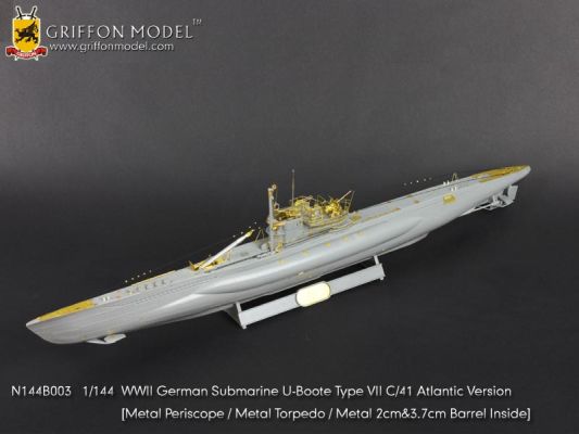 1/144 WWII German Submarine U-Boote Type VII C/41 Atlantic Version детальное изображение Фототравление Афтермаркет