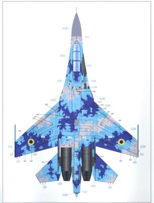 Збірна модель 1/48 Літак Su-27UB &quot;Flanker-C&quot; ВПС України обмежена серія - у цифровому камуфляжі Great Wall Hobby S4817 детальное изображение Самолеты 1/48 Самолеты