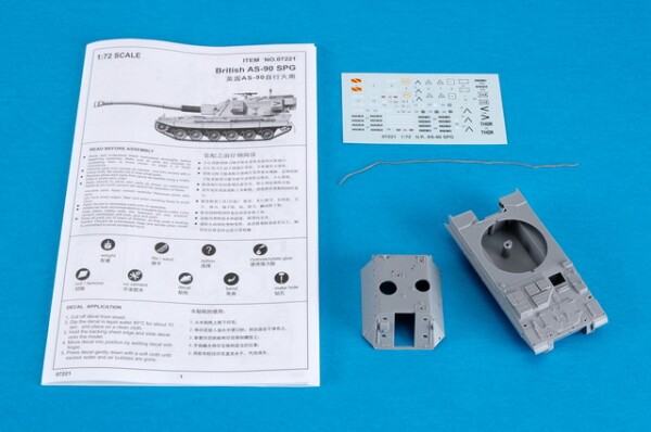 Збірна модель 1/72 Британська САУ AS-90 Trumpeter 07221 детальное изображение Артиллерия 1/72 Артиллерия