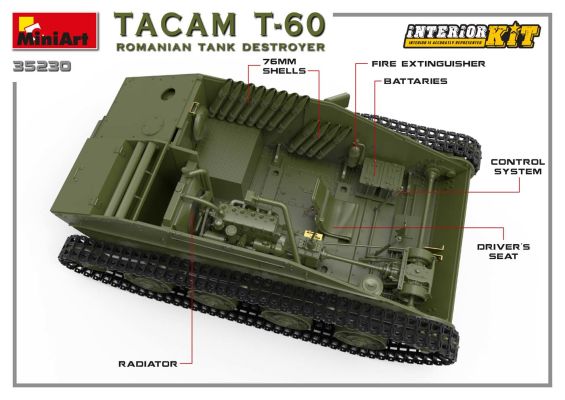 TAKAM T-60 с интерьером детальное изображение Бронетехника 1/35 Бронетехника