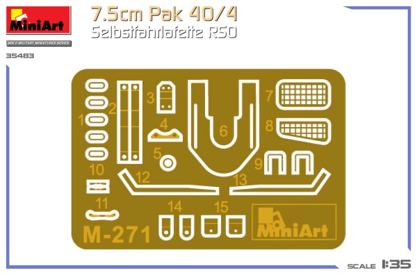 Збірна модель 1/35 САУ RSO 7,5 см Pak 40/4 MiniArt 35483 детальное изображение Артиллерия 1/35 Артиллерия