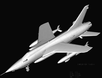 Сборная модель 1/48 Американский истребитель-бомбардировщик Рипаблик Ф-105 «Тандерчиф» ХоббиБосс детальное изображение Самолеты 1/48 Самолеты
