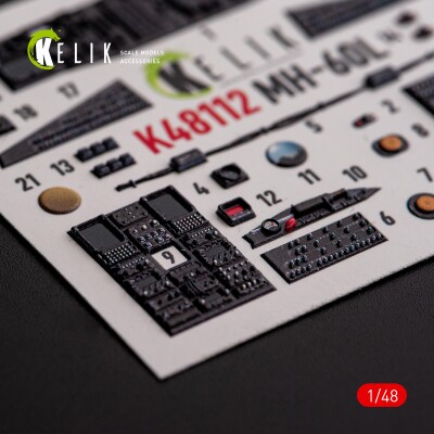 MH-60L Black Hawk 3D декаль інтер'єр для комплекту ICM 1/48 KELIK K48112 детальное изображение 3D Декали Афтермаркет