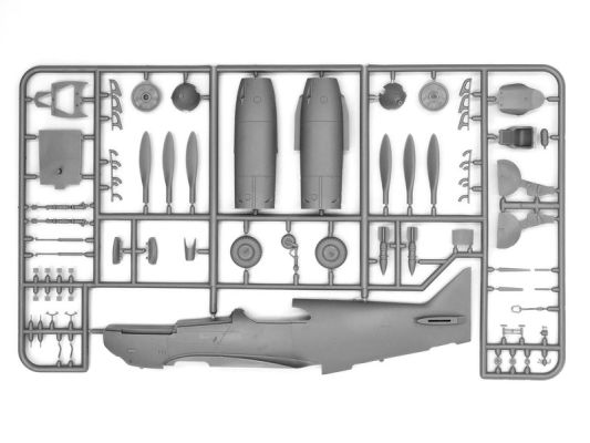 Сборная модель 1/48 советский истребитель ЛаГГ-3 1-4 серии ICM 48091 детальное изображение Самолеты 1/48 Самолеты